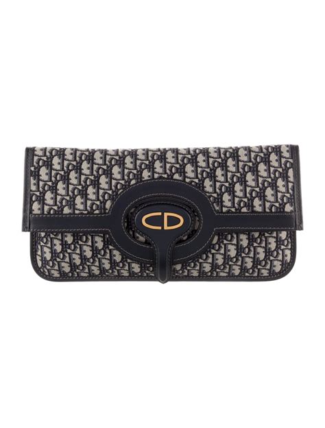 christian dior oblique fold over clutch|dior cannage clutch.